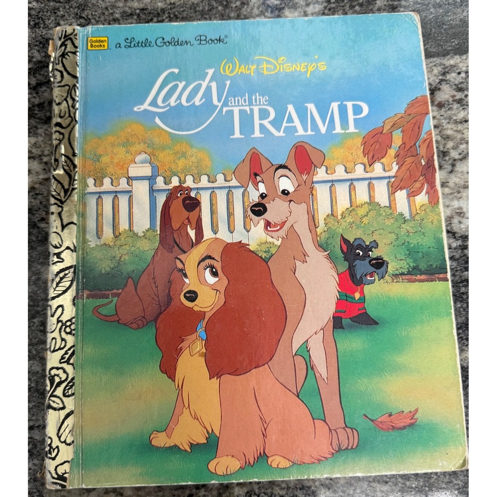 Walt Disney Lady and the Tramp Little Golden Book Vintage 1997 0-307-00113-X